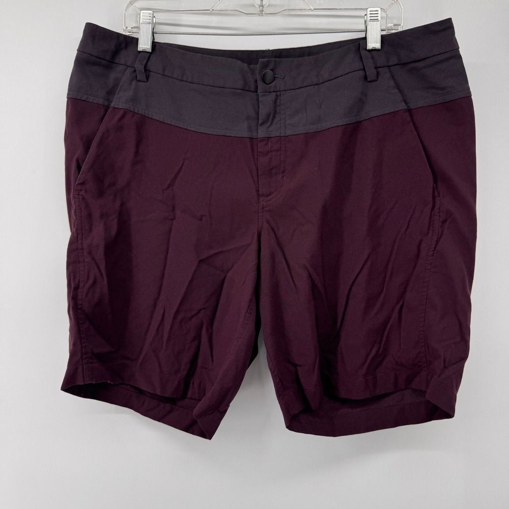 Lululemon Commission Shorts‎ Mens 38 Burgundy Grey Two-Tone Stretch Technical 9"